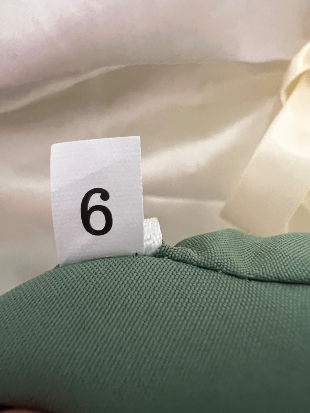 Sage Satin Flutter Sleeve Party Dress NWT - Picture 3 of 4